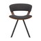 Armen Living Ulric Wood and Metal Modern Dining Room Accent Chair in Charcoal Gray LCULSIWACH - alternate 3